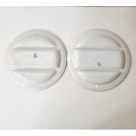 Keller & Guerin Luneville Old Strasbourg 3 Part Divided Plates Set of Two - Picture 5 of 8